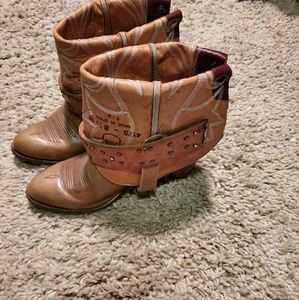 Canty boots upcycled Dan Post sz 8.5
